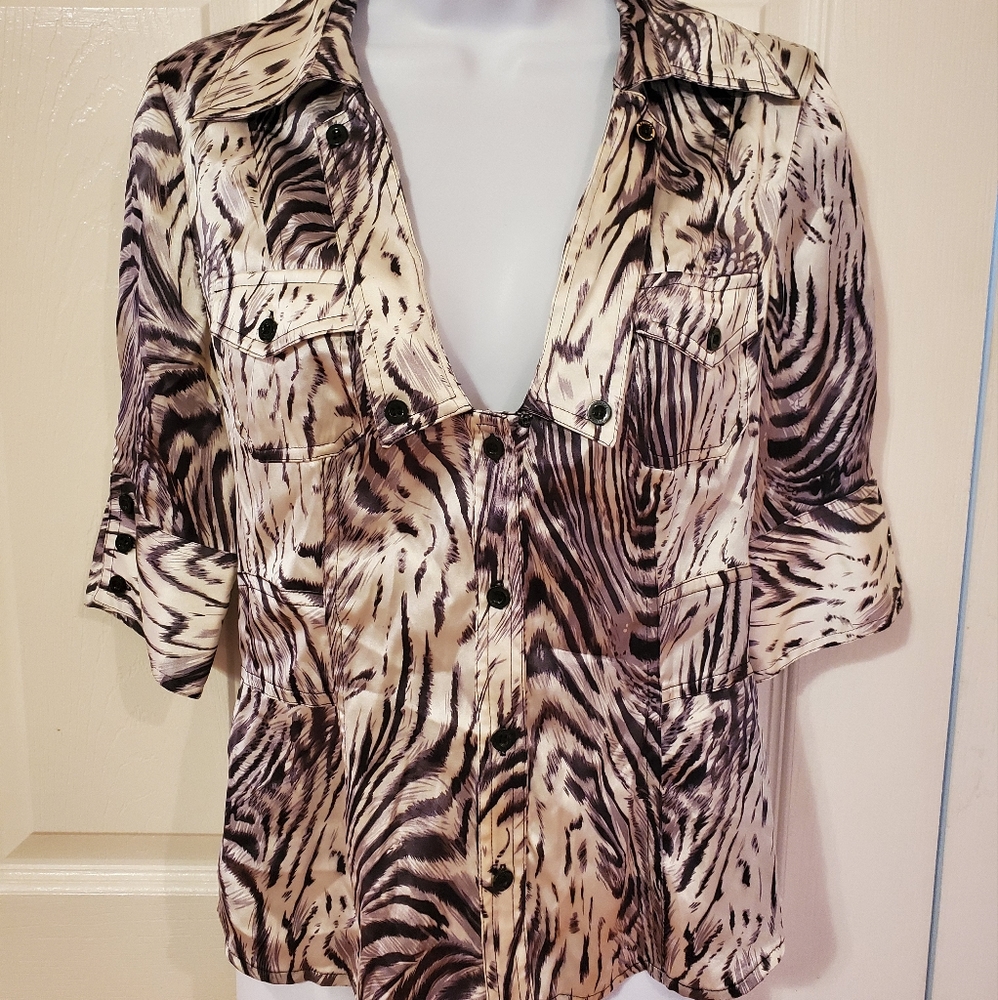 Marciano silk blouse size small